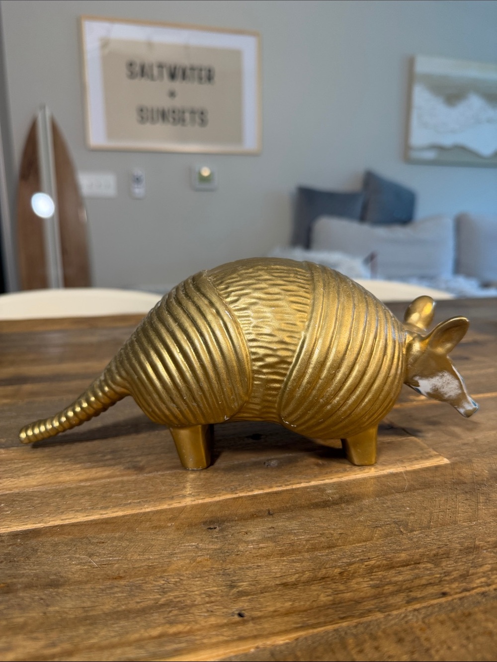West Elm Brass Armadillo Figurine - Retired